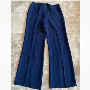 Vintage Ralph Lauren silk Navy Wide Leg Pants
